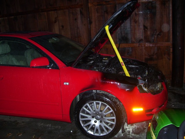 Car Fire in Detatched Garage